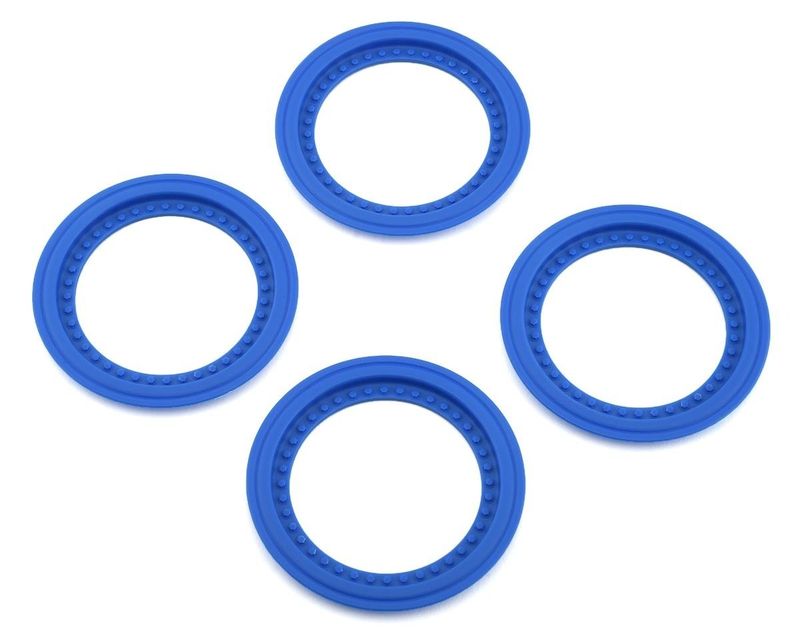 #2651-1 JConcepts Tribute Monster Truck Wheel Mock Beadlock Rings (Blue) (4)