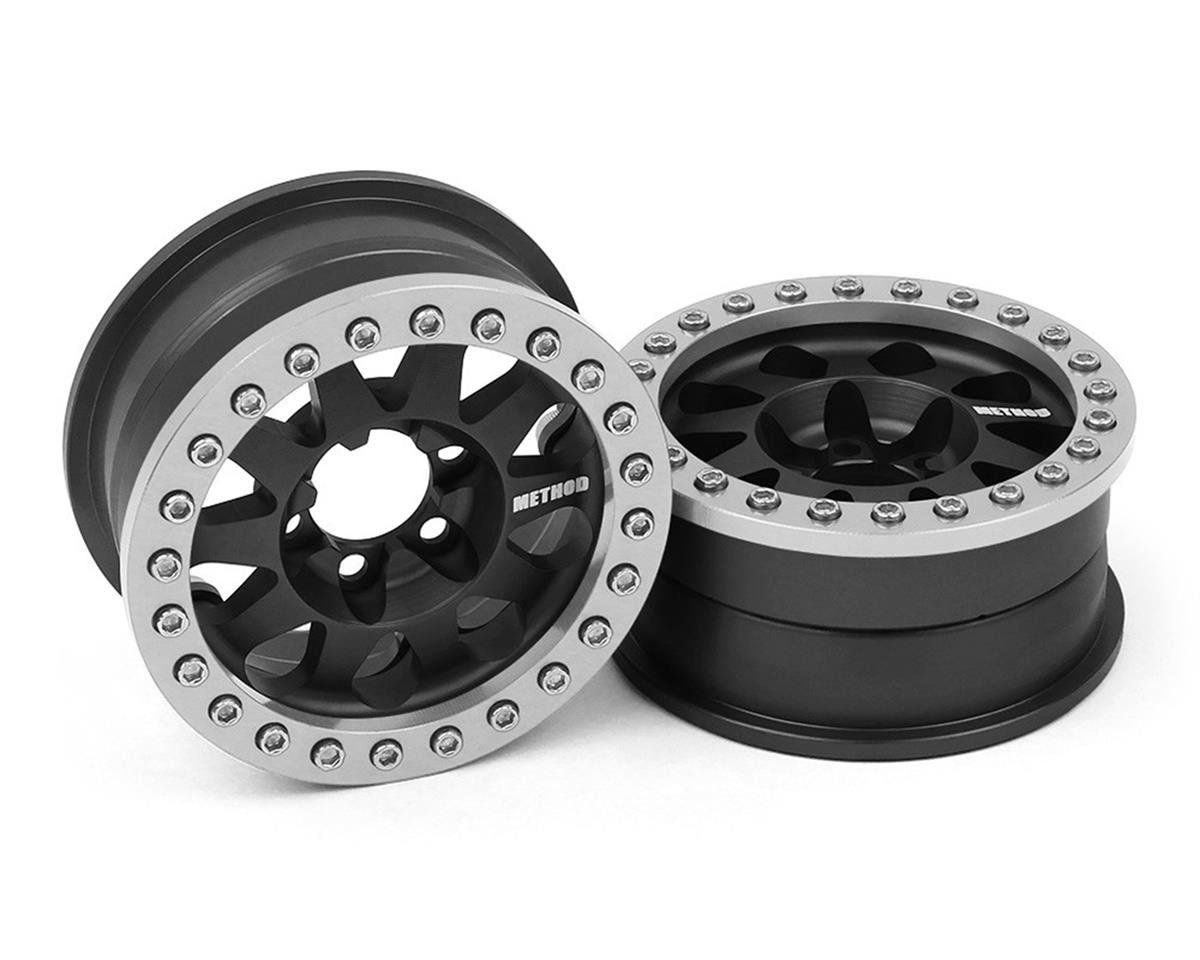 #VPS07756 Vanquish Products Method 101 V2 1.9" Beadlock Crawler Wheels (Black/Silver) (2)