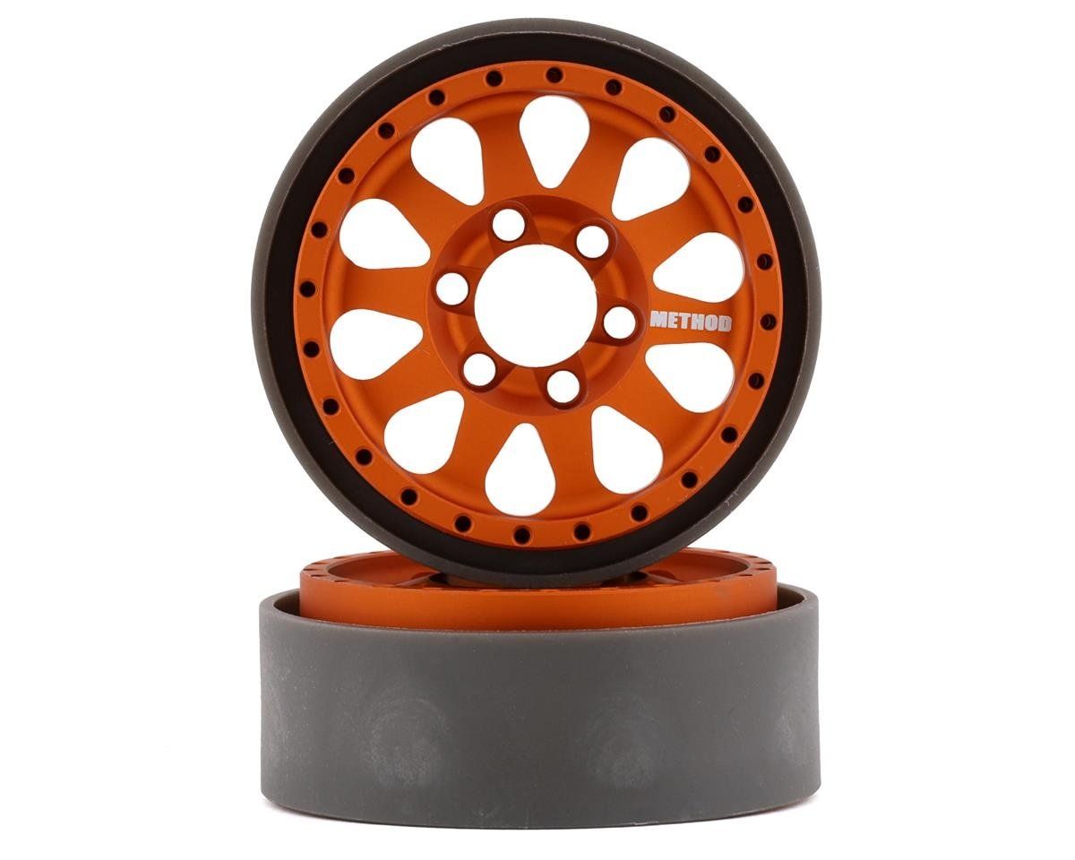 #VPS07761 Vanquish Products Method 101 V2 1.9" Beadlock Crawler Wheels (Orange/Black) (2)