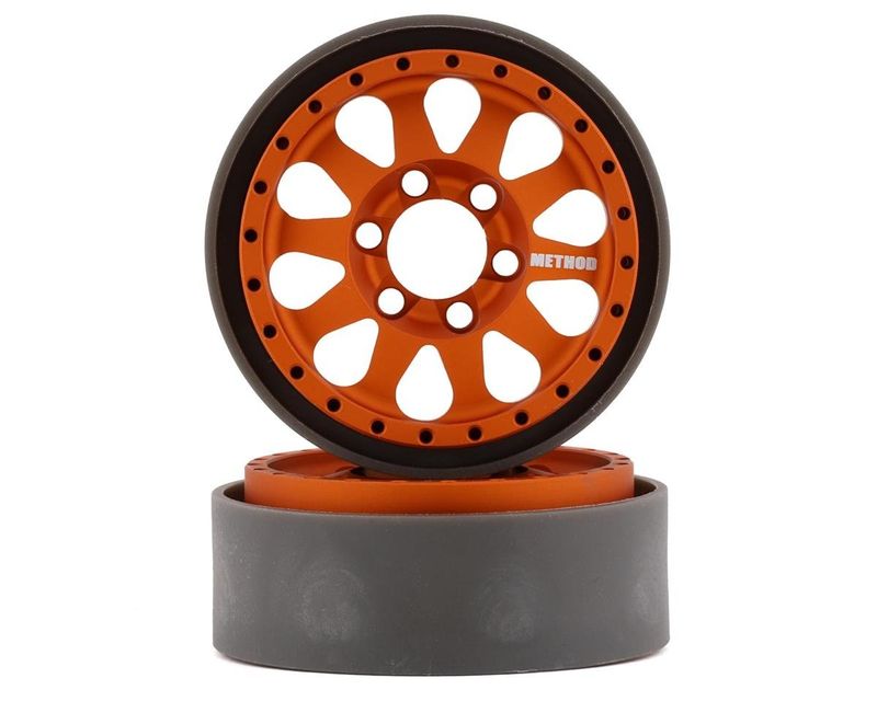#VPS07761 Vanquish Products Method 101 V2 1.9" Beadlock Crawler Wheels (Orange/Black) (2)