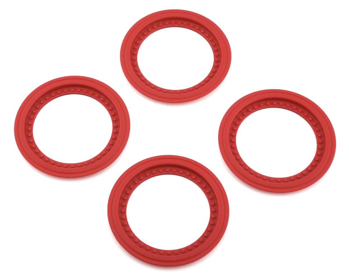 #2651-7 JConcepts Tribute Monster Truck Wheel Mock Beadlock Rings (Red) (4)