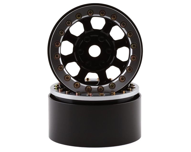 #SSD00433 SSD RC Warrior 1.9" Beadlock Crawler Wheels (Black) (2)
