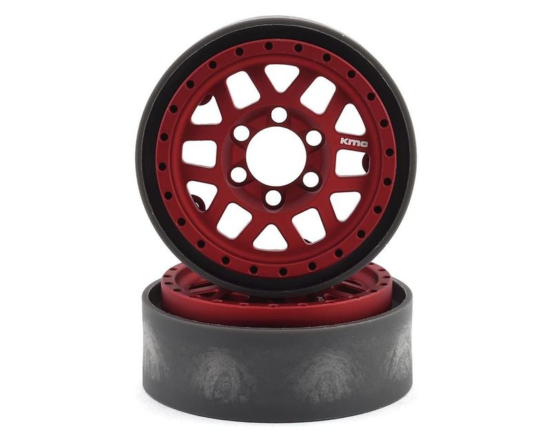 #VPS07744 Vanquish Products KMC XD229 Machete V2 1.9" Beadlock Crawler Wheels (Red) (2)