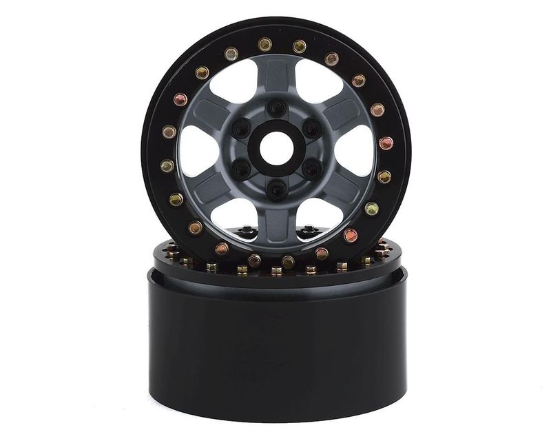 #SSD00389 SSD RC 1.9"" Challenger Beadlock Wheels (Grey) (2)