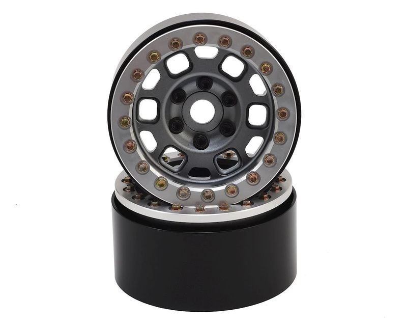 #SSD00264 SSD RC 1.9” Contender Beadlock Wheels (Grey) (2)