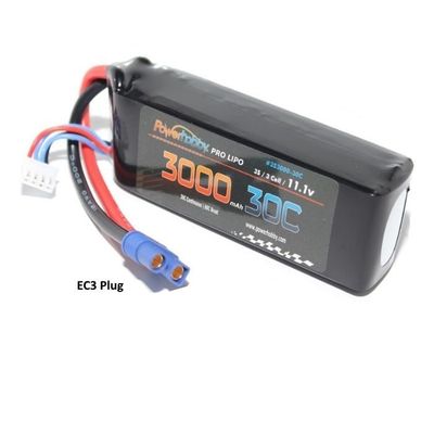 Summer Sale #PH3S300030CEC3 Power Hobby  3S 11.1V 3000mAh 30C LiPo Battery w/EC3 Connector
