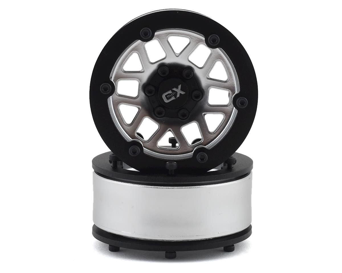 #IRC00252 Incision KMC XD229 Machete 1.9" Plastic Beadlock Wheels (2) (Satin Silver)