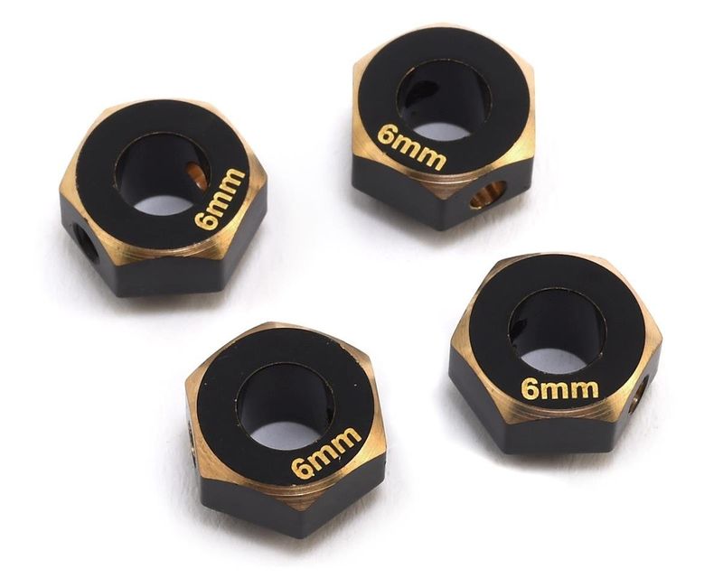 Samix TRX-4 Brass 12mm Hex Adapter (4) (6mm) (5g) #SAMTRX4-4063-6