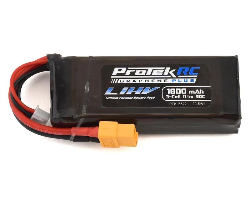 #PTK-5572 ProTek RC 3S 90C Si-Graphene + HV LiPo Battery w/XT60 Connector (11.4V/1800mAh)