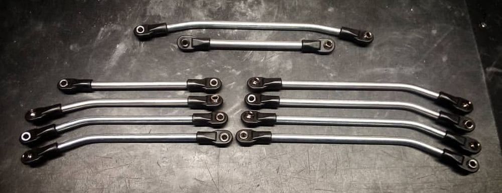 InTheWorks RC VS4-10 12.8 Straight Rear Stainless Steel Links (4) #VS410128SRSS