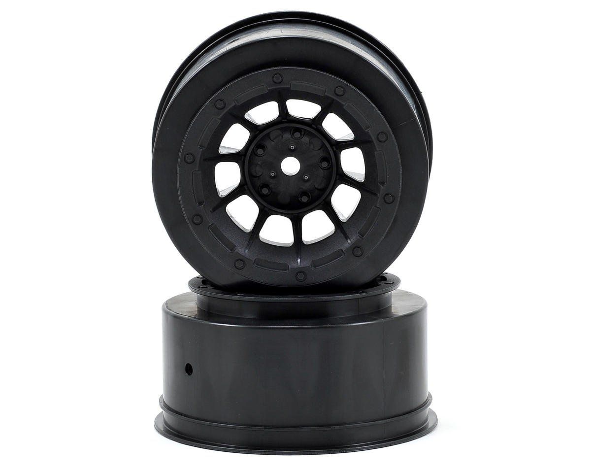 #3350B JConcepts 12mm Hex Hazard Short Course Wheels (Black) (2) (Slash Front)