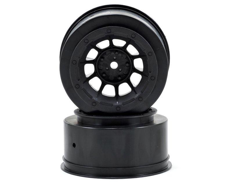 #3350B JConcepts 12mm Hex Hazard Short Course Wheels (Black) (2) (Slash Front)