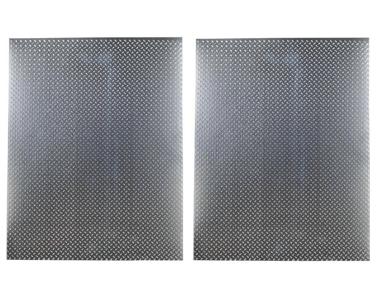 #ACC1808DP Hot Racing Aluminum Scale Diamond Plate Sheet (Silver) (2) (22x28cm)