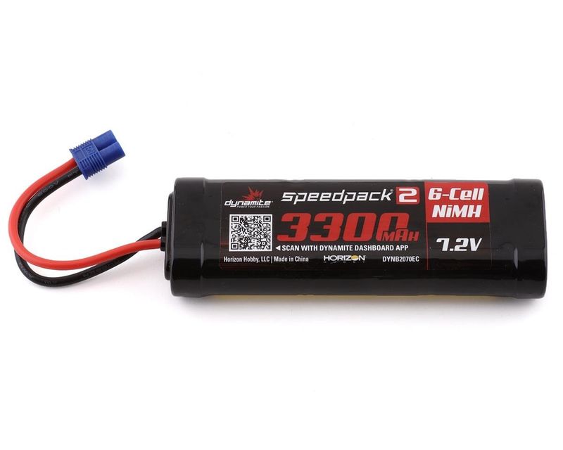 #DYNB2070EC Dynamite "Speedpack2" 6-Cell Flat NiMH Battery w/EC3 Connector (7.2V/3300mAh)