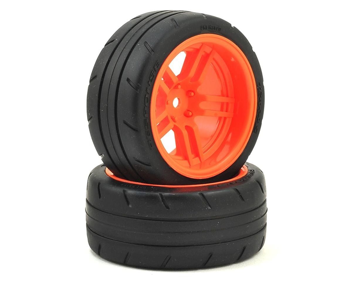 #8374A Traxxas 4-Tec 2.0 1.9" Response X-Tra Wide Rear Pre-Mounted Tires (Orange) (2)