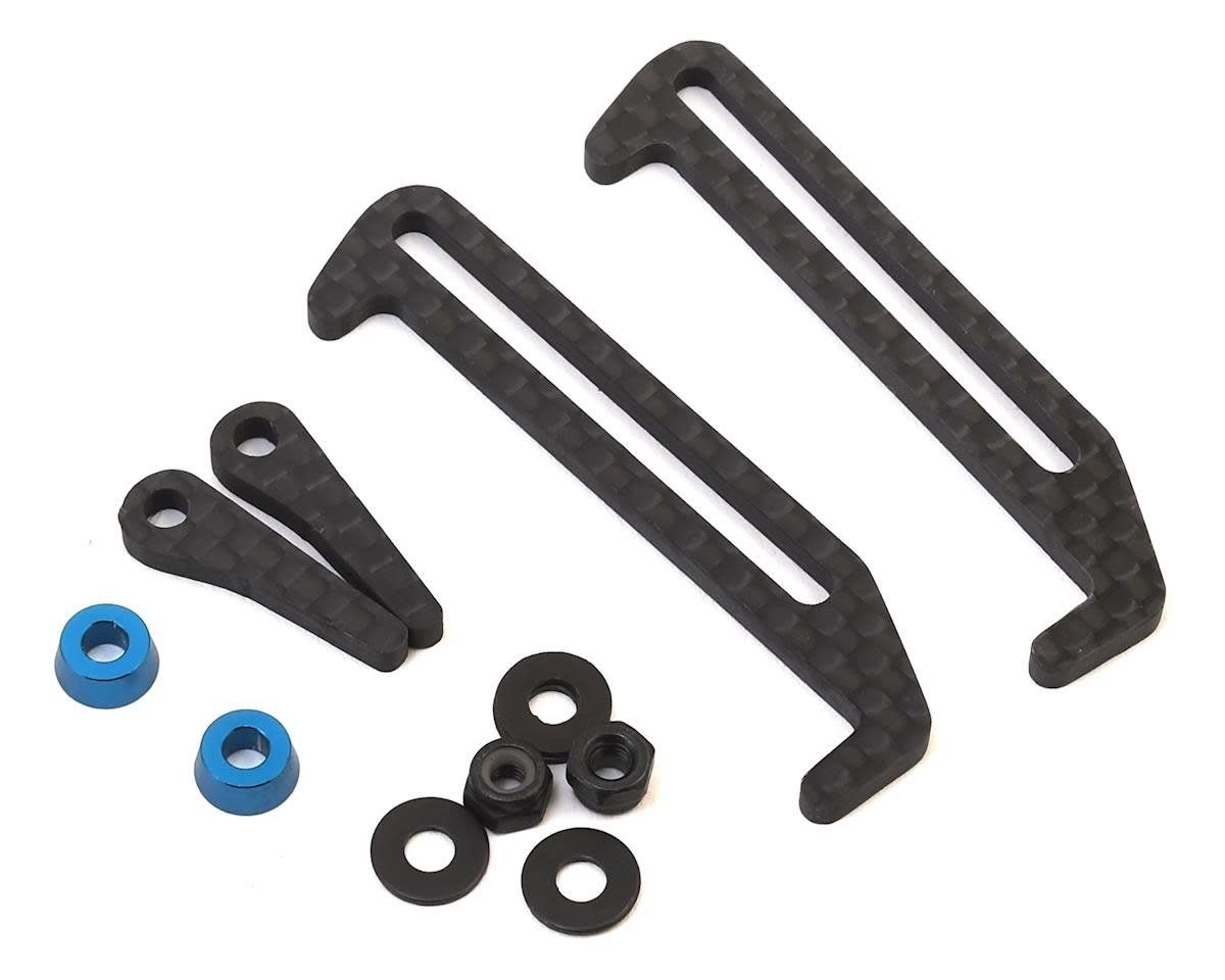 Exotek Carbon Fiber B6.1/B6.1D LiPo Tabs &amp; Cups Set (Battery Brace) #1828