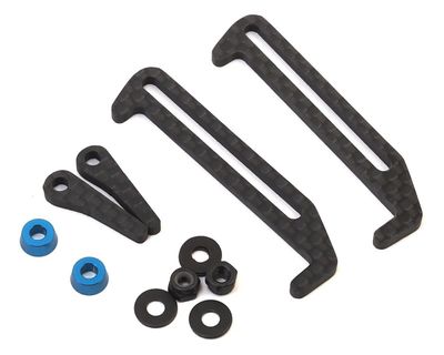 Exotek Carbon Fiber B6.1/B6.1D LiPo Tabs &amp; Cups Set (Battery Brace) #1828