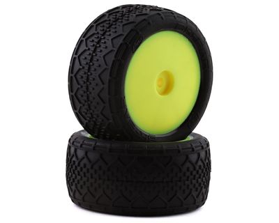 #LOS41016 Losi Mini-B Rear Pre-Mounted BK Bar Tires (Yellow) (2)