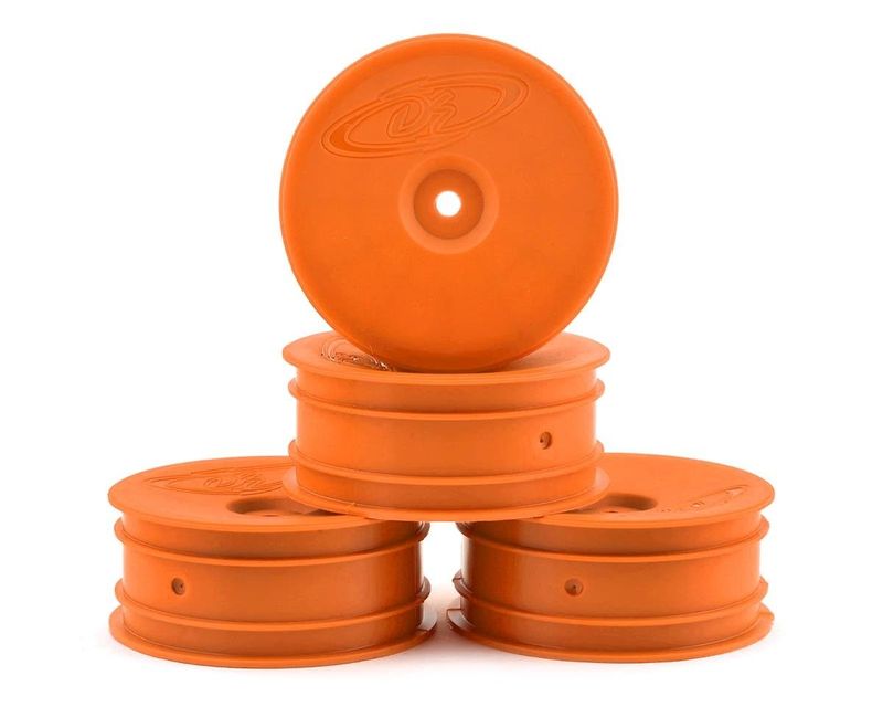 #DER-SB4-AFO DE Racing 12mm Hex "Speedline" 2.2" 1/10 Buggy Front Wheels (4) (B6/RB6) (Orange)