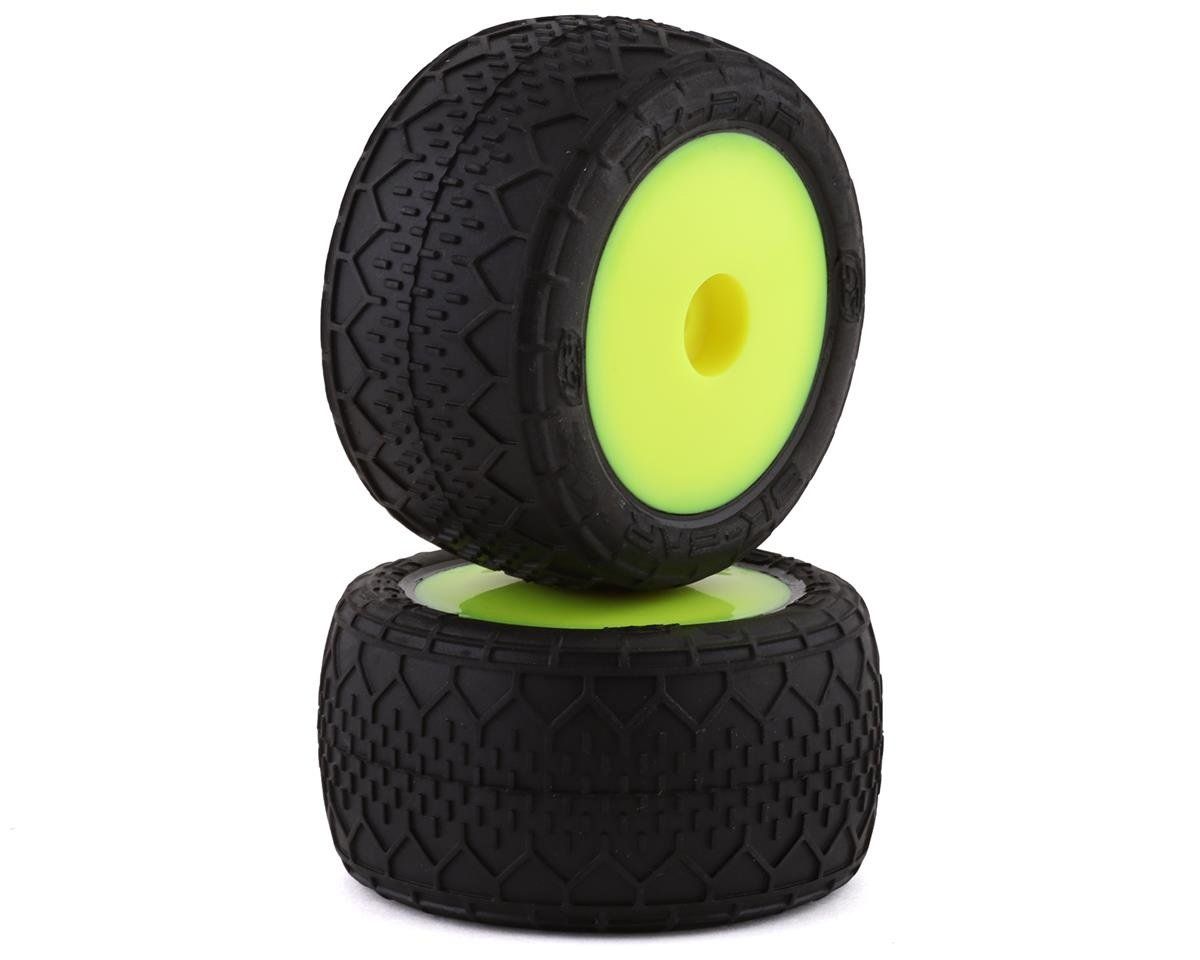 #LOS41008 Losi Mini-T 2.0 BK Bar Pre-Mounted Tires (Yellow) (2)