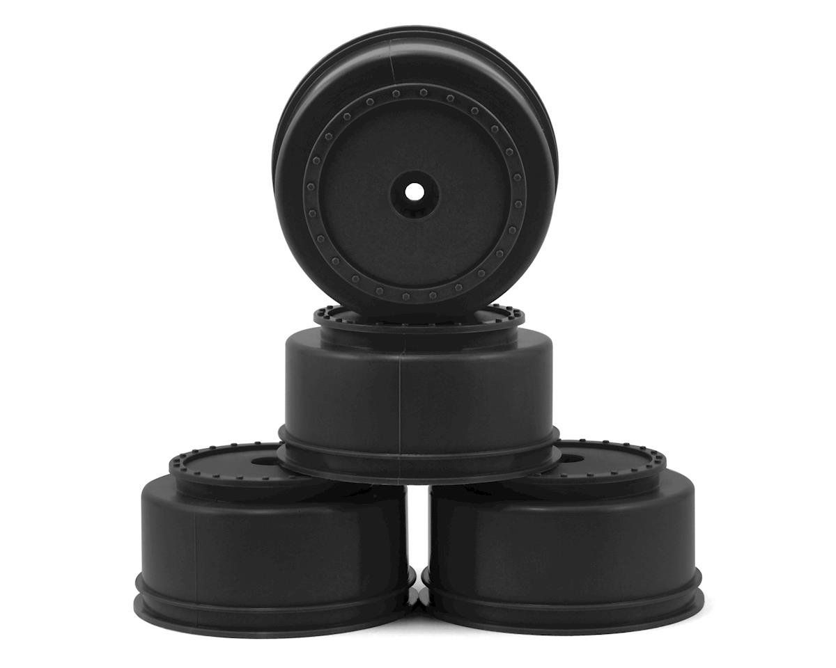 DE Racing 12mm Hex "Borrego" Short Course Wheels (Black) (4) (22SCT/TEN-SCTE) #DER-BS4-LB