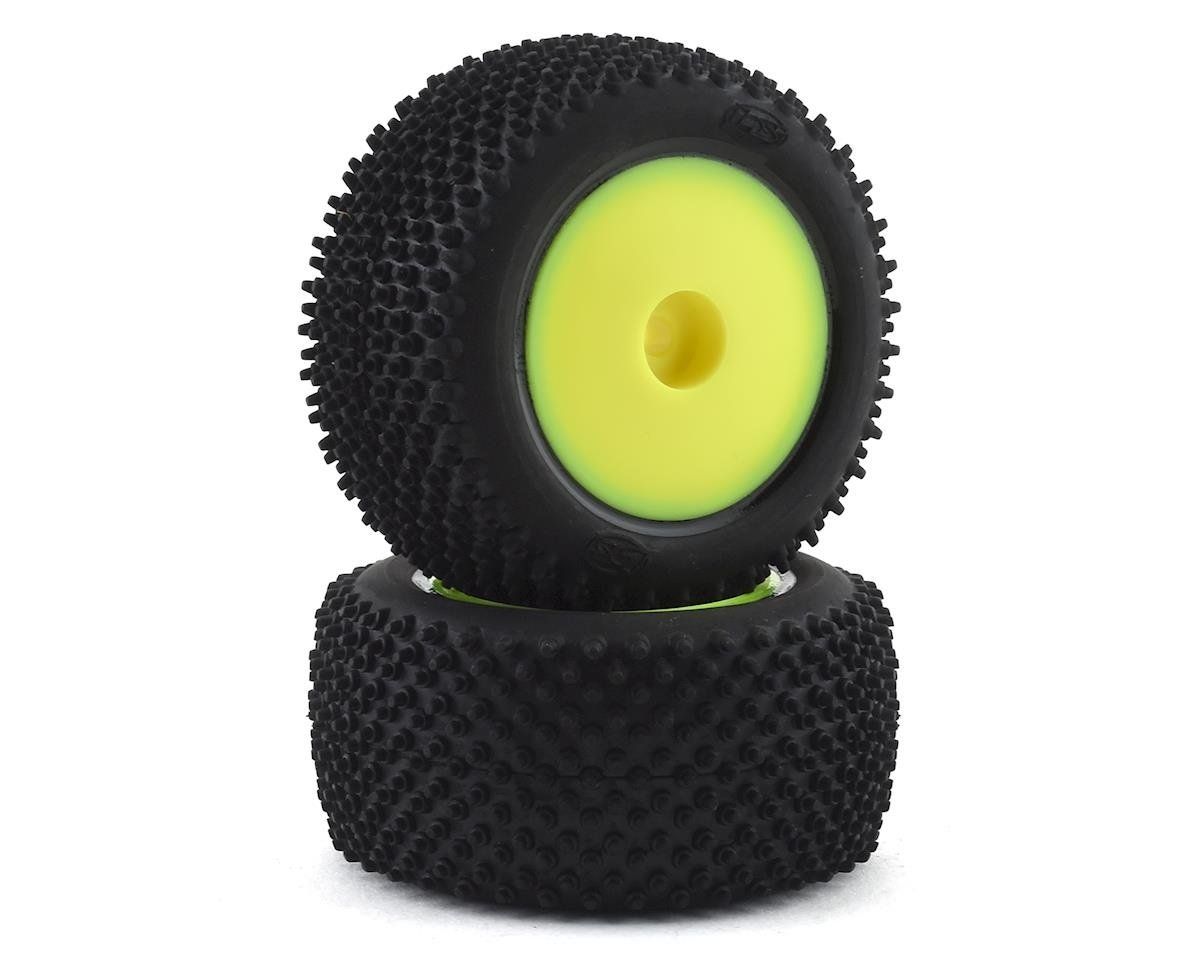#LOS41009 Losi Mini-T 2.0 Step Pin Pre-Mounted Rear Tires (Yellow) (2)