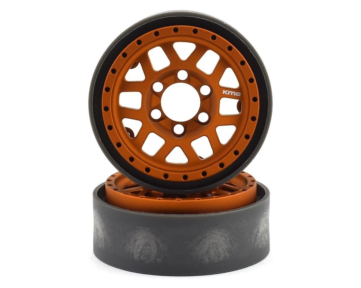 #VPS07745 Vanquish Products KMC XD229 Machete V2 1.9" Beadlock Crawler Wheels (Orange) (2)