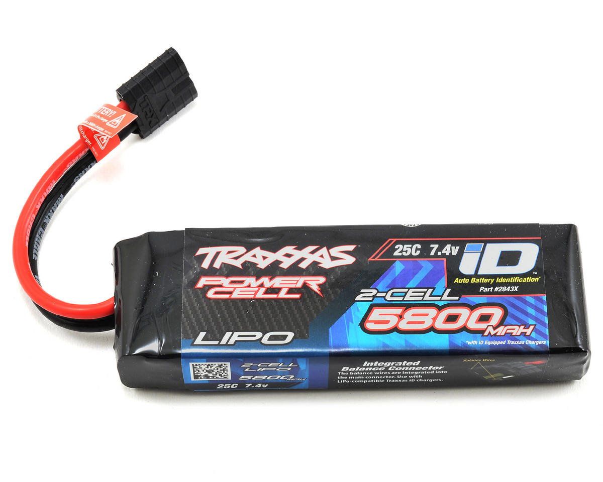 #2843X Traxxas 2S "Power Cell" 25C LiPo Battery w/iD Traxxas Connector (7.4V/5800mAh)