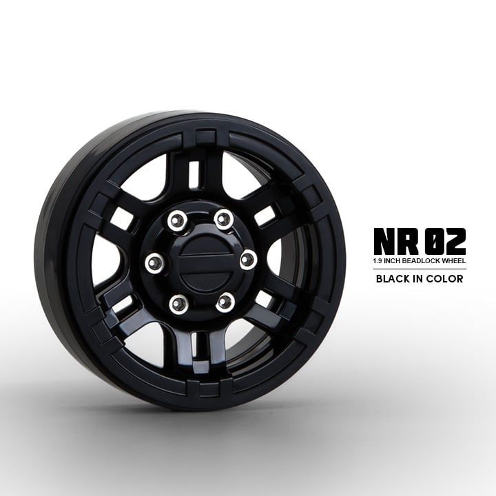 Gmade NR02 1.9" Beadlock Rock Crawler Wheels (Black) (2) #GM70264