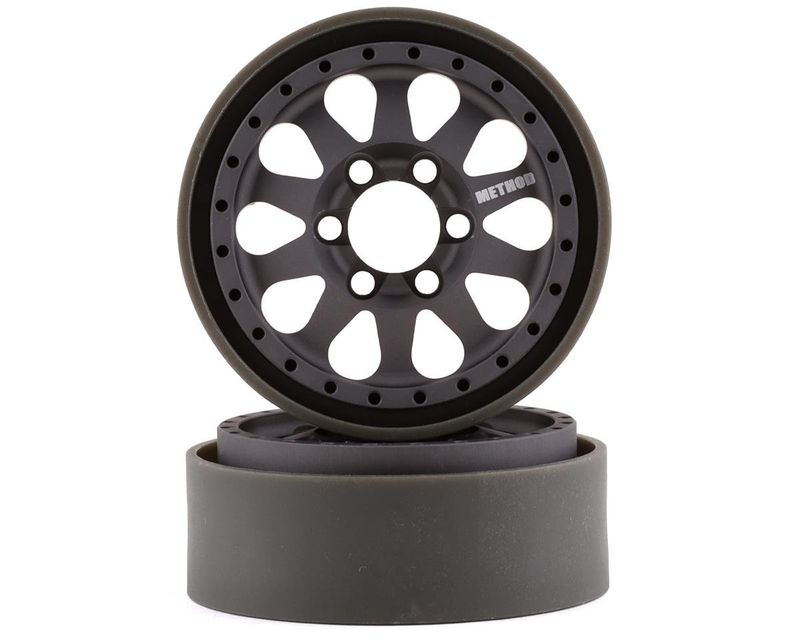 #VPS07758 Vanquish Products Method 101 V2 1.9" Beadlock Crawler Wheels (Grey/Black) (2)