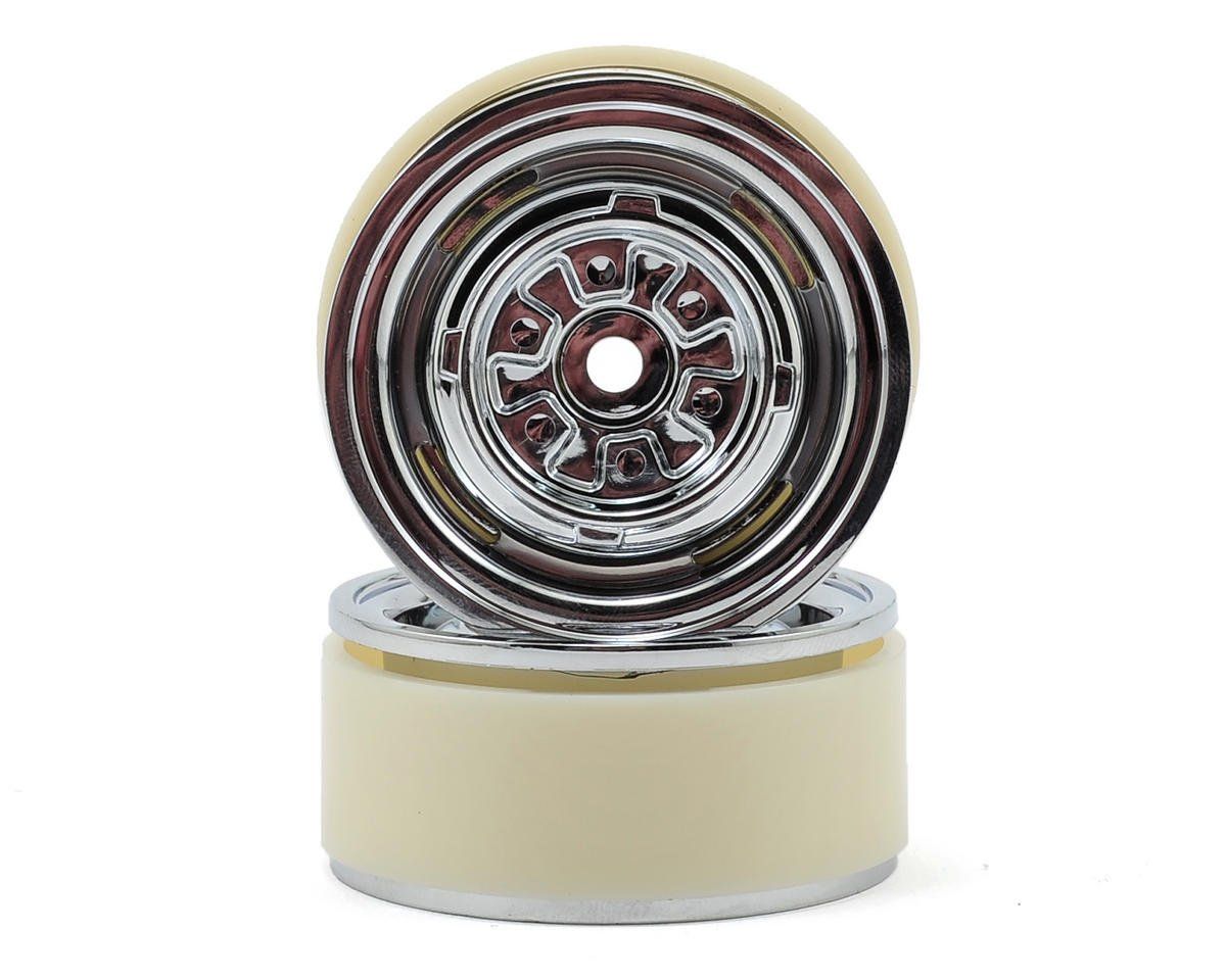 Gmade VR01 1.9" Beadlock Rock Crawler Wheels (2) (Chrome) #GM70105