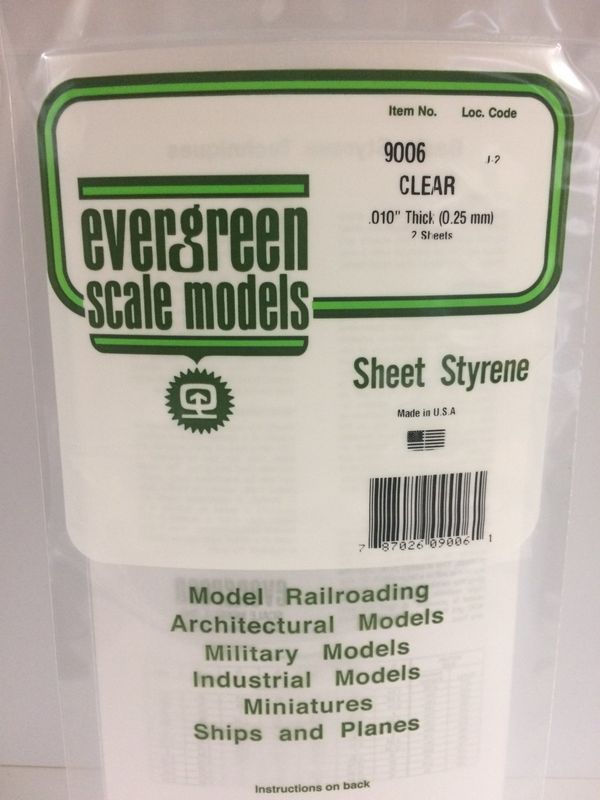 Evergreen 9006 - .010" CLEAR ORIENTED POLYSTYRENE SHEET