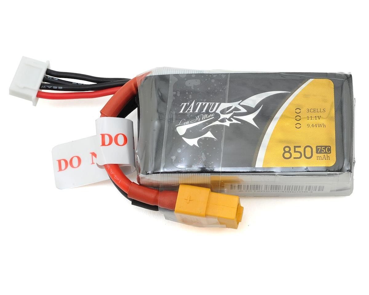 Summer Sale #TAA8503S75XT6 Tattu 3S LiPo Battery 75C (11.1V/850mAh) w/XT-60 Connector