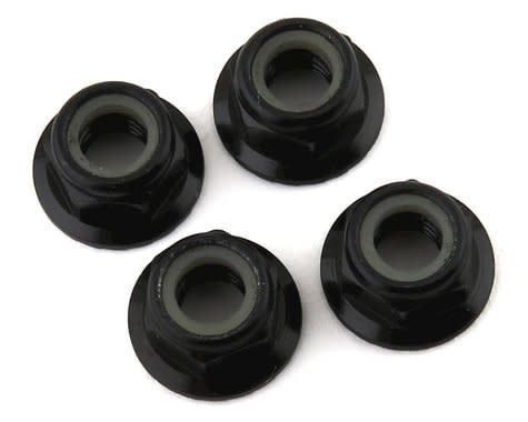 #8447A Traxxas 5mm Aluminum Flanged Nylon Locking Nuts (Black) (4)