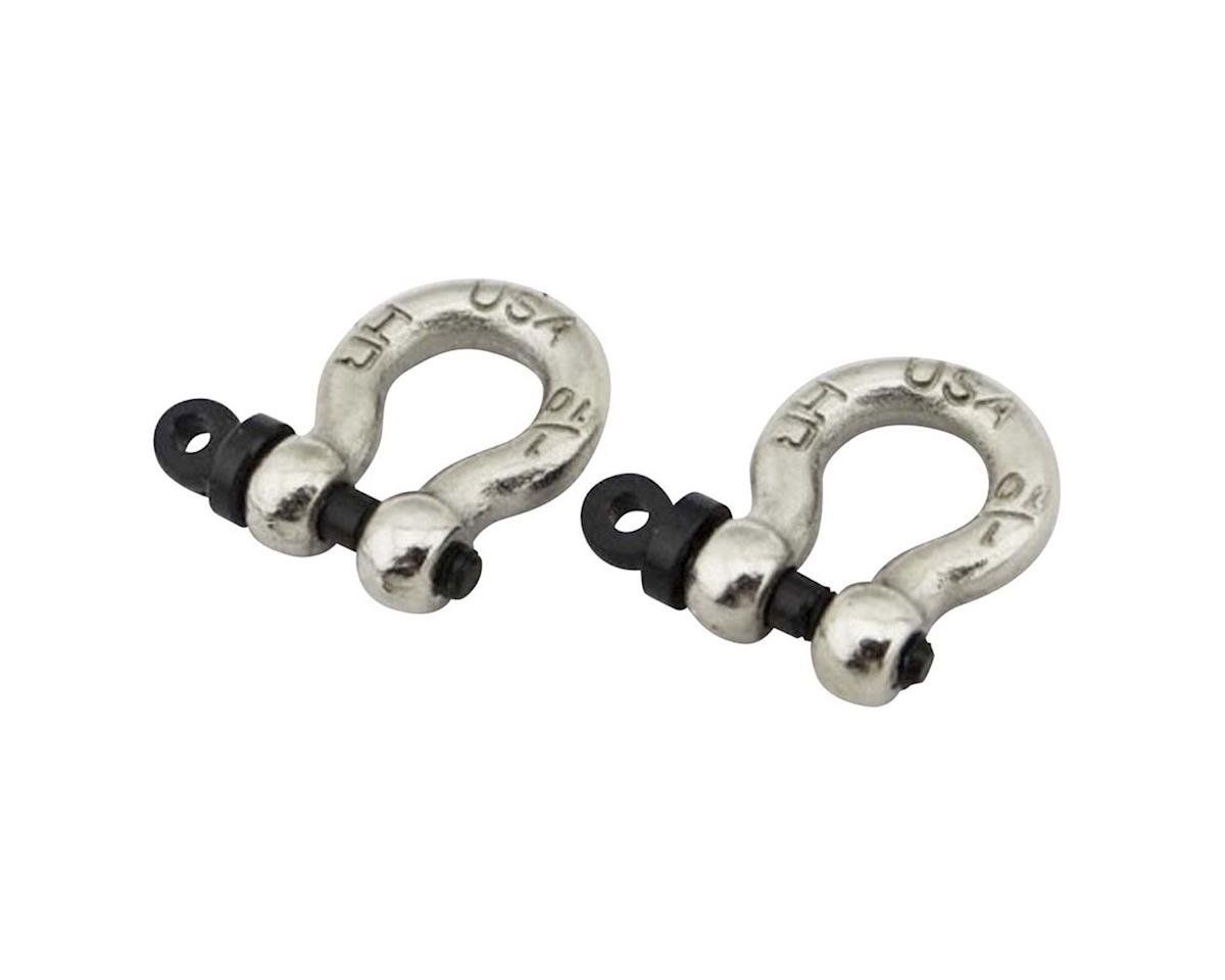 #ACC808X08 Hot Racing 1/10 Scale Aluminum Tow Shackle D-Rings (2) (Chrome)