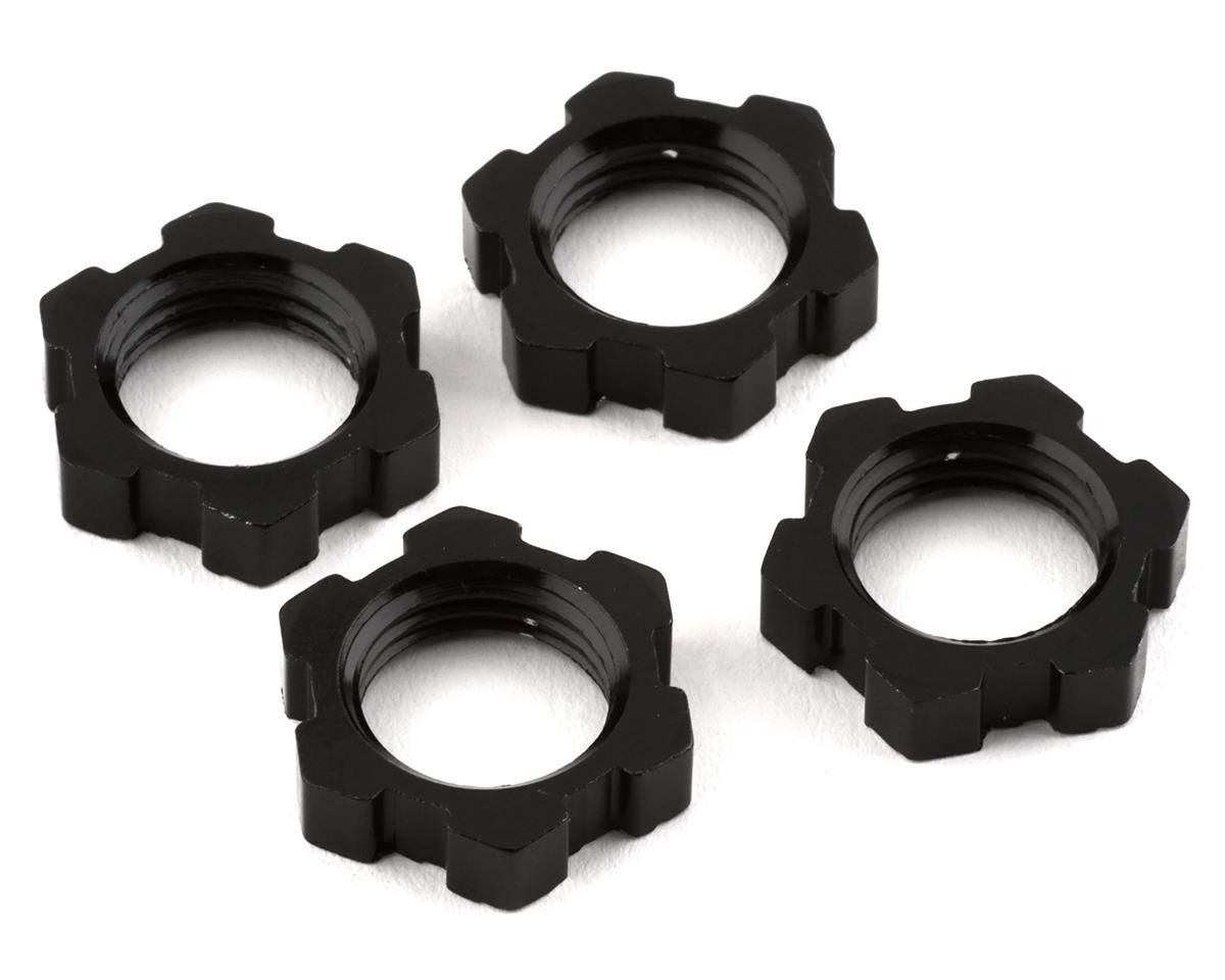 #7758A Traxxas Sledge/X-Maxx/E-Revo VXL 17mm Splined Wheel Nut (Black) (4)