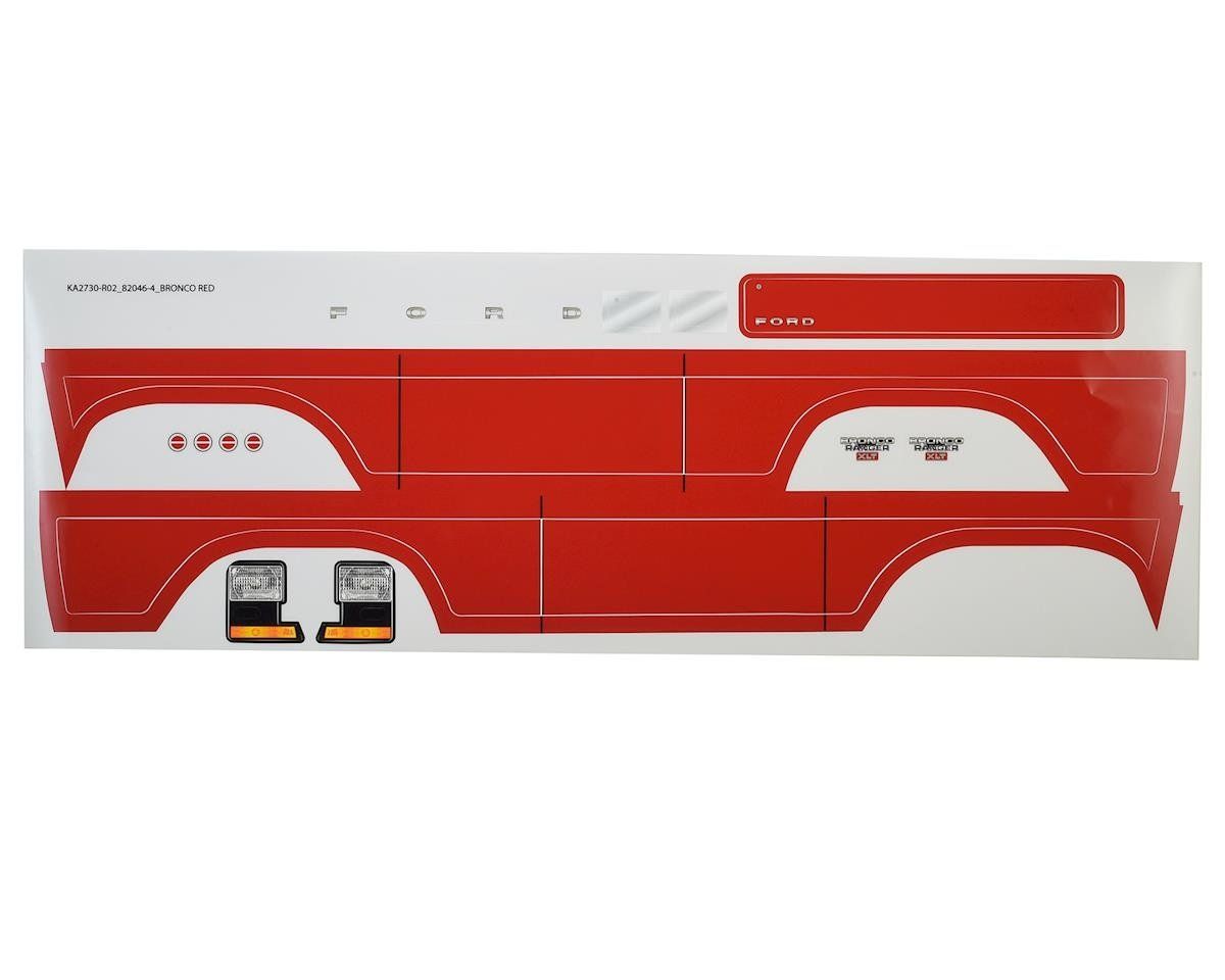Traxxas TRX-4 Ford Bronco Decal Sheet (Red) #8078R