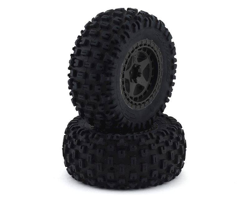 Arrma Dboots 'Fortress SC' Pre-Mounted Tire Set (Gun Metal) (2) w/14mm Hex #ARA550087