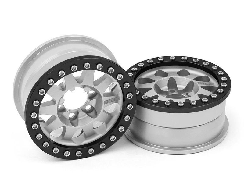 #VPS07757 Vanquish Products Method 101 V2 1.9" Beadlock Crawler Wheels (Silver/Black) (2)