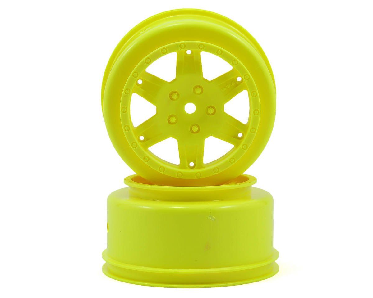 Team Losi Racing 12mm Hex Short Course Wheels (Yellow) (2) (22SCT/TEN-SCTE) #TLR7004
