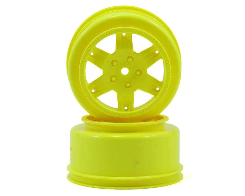Team Losi Racing 12mm Hex Short Course Wheels (Yellow) (2) (22SCT/TEN-SCTE) #TLR7004