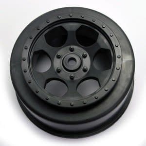 DE Racing Trinidad SC Wheels for Losi XXX-SCT, Rear, Black #DER-SCT-LRB