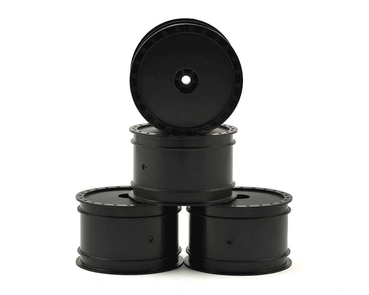 DE Racing 12mm Hex "Borrego" 2.2" 1/10 Buggy Rear Wheels (4) (B6/22) (Black) #DER-BB4-LRB