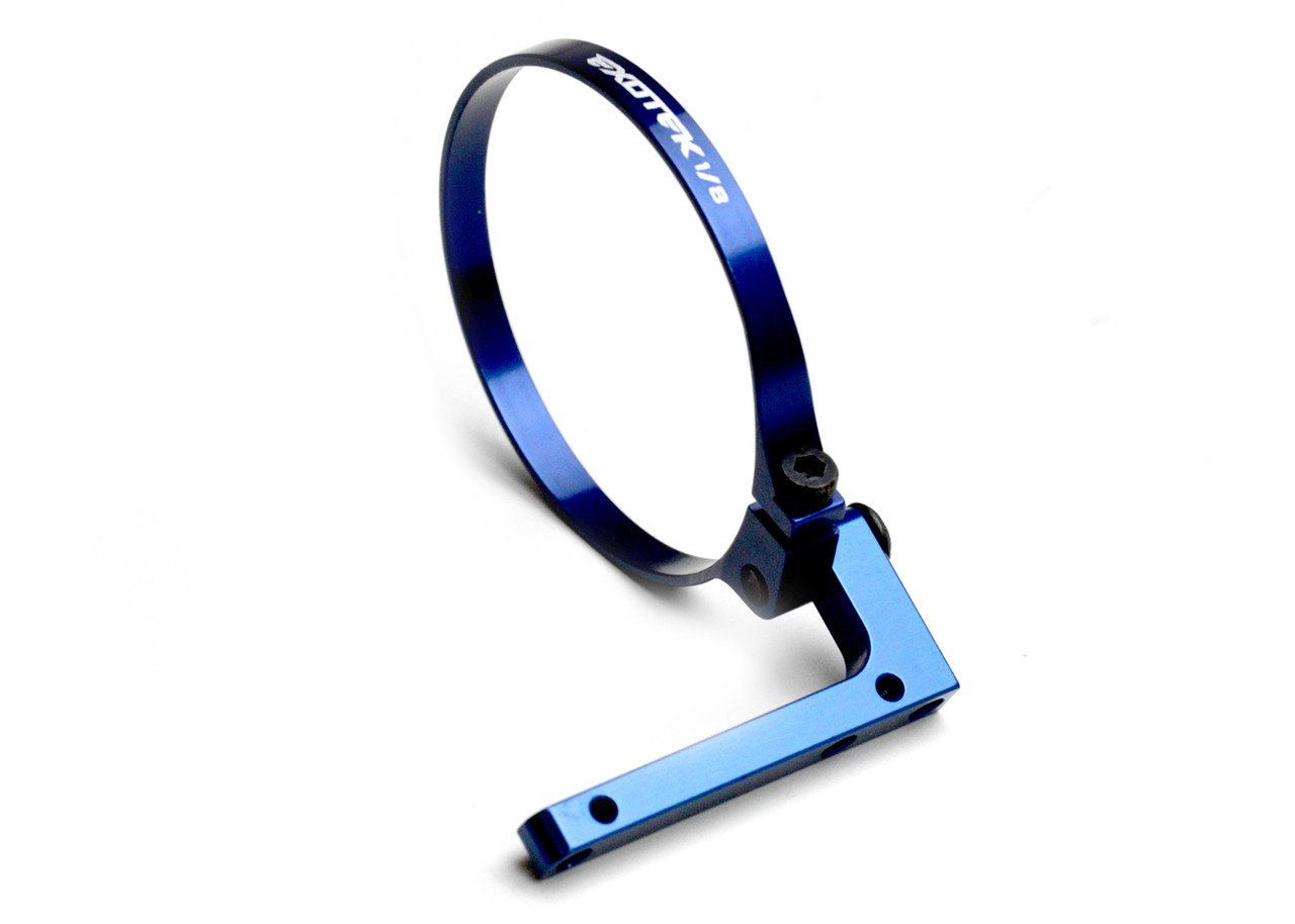 Exotek 1/8 V2 E-Buggy Clamp On Fan Mount (Blue) #1914BLU