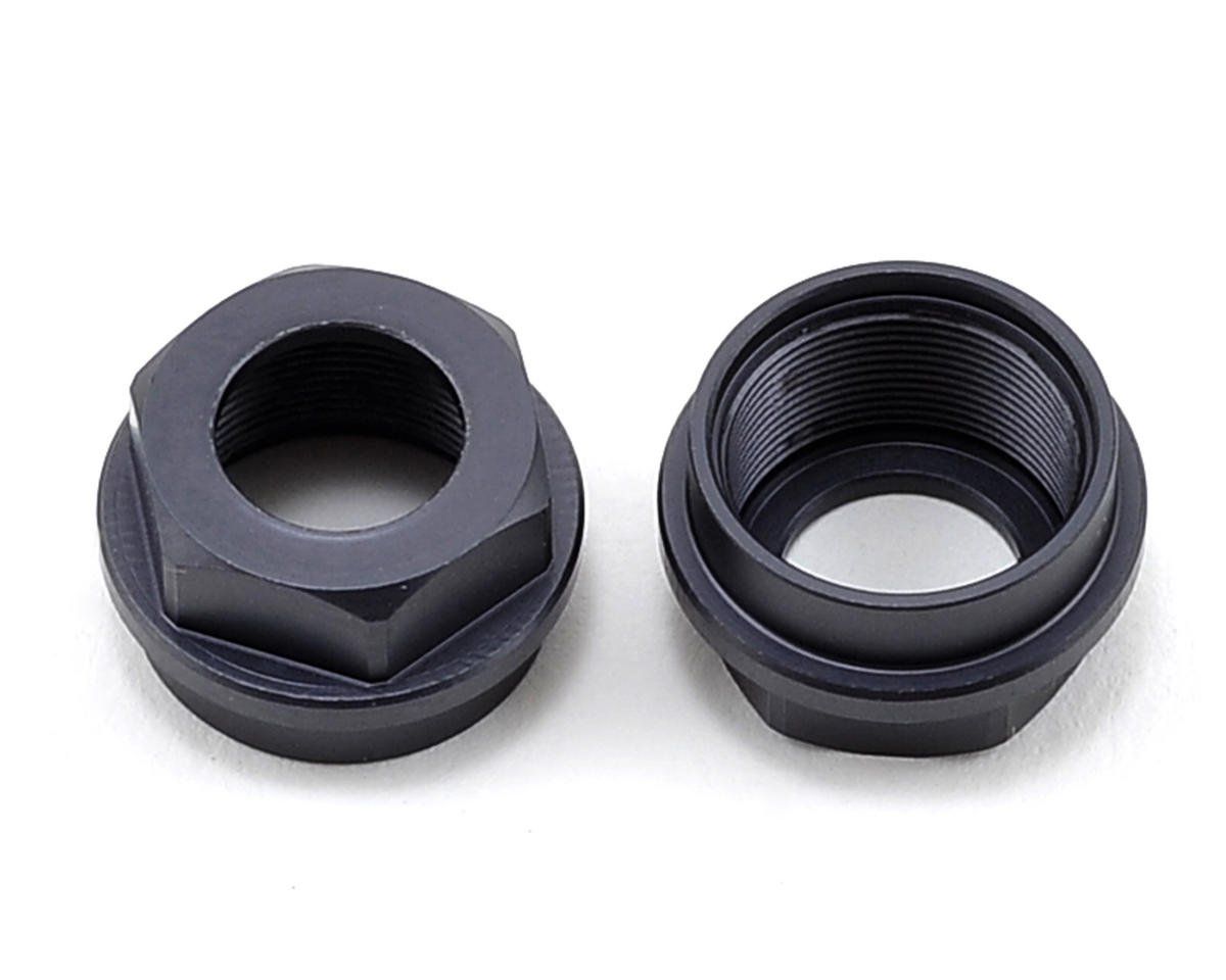 Tekno RC Aluminum Shock Cartridge Cap Set (Gun Metal) (2) #TKR6015