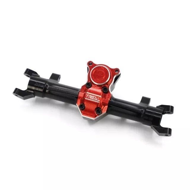 #X002KM1HGX Treal Hobby Axial SCX24 Aluminum Front Axle (Black/Red)