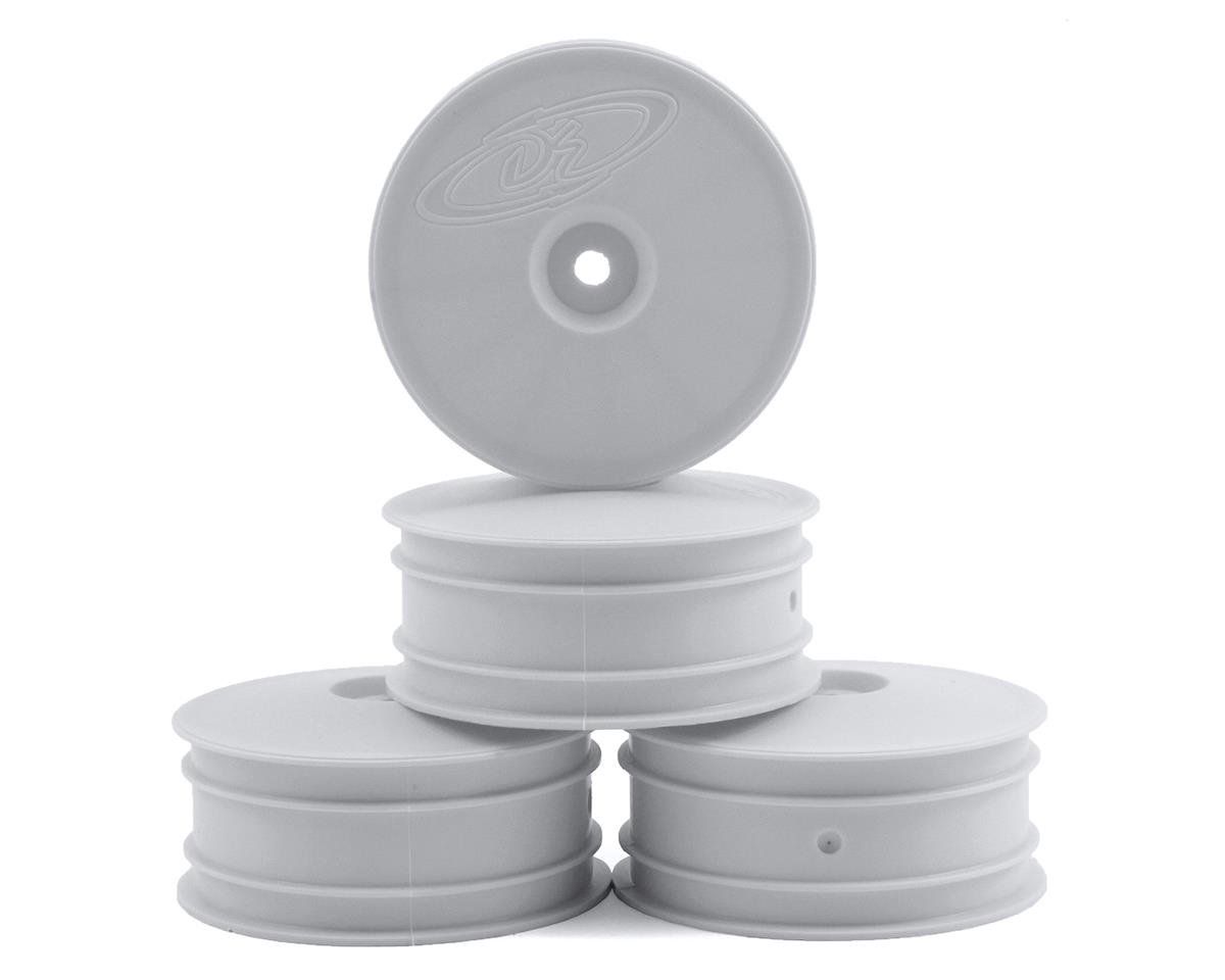 DE Racing Speedline 2.2" 4WD Buggy Front Wheel (White) (4) (B74) w/12mm Hex #DER-SB4-A4W