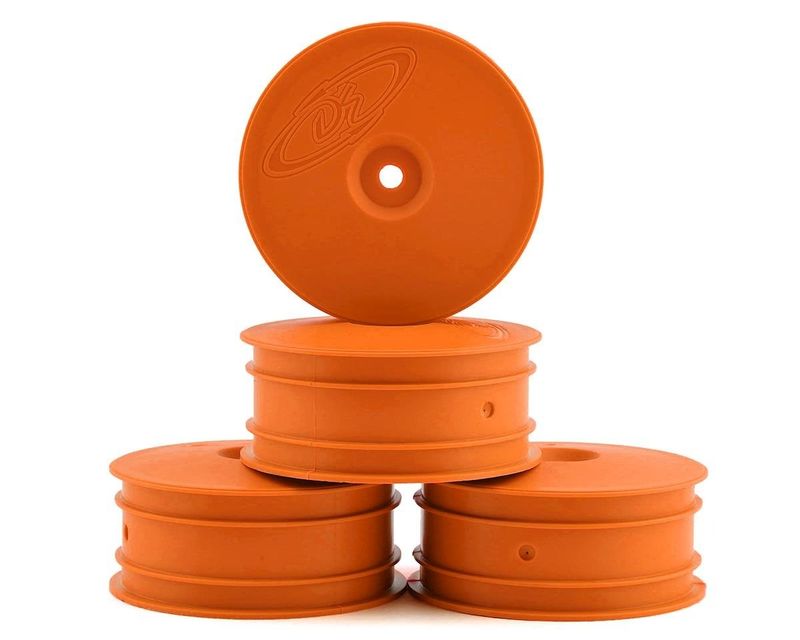 DE Racing Speedline 2.2" 4WD Buggy Front Wheel (4) (Orange) (22-4/EB410) w/12mm Hex #DER-SB4-L4O