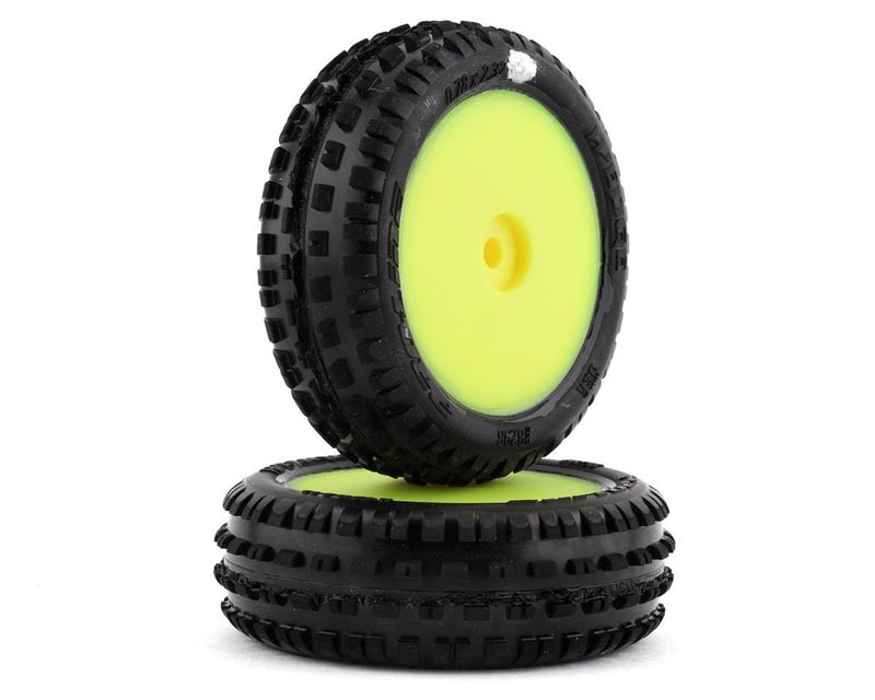 Pro-Line Mini-B Front Pre-Mounted Wedge Carpet Tire (Yellow) (2) (Z3) #8298-12