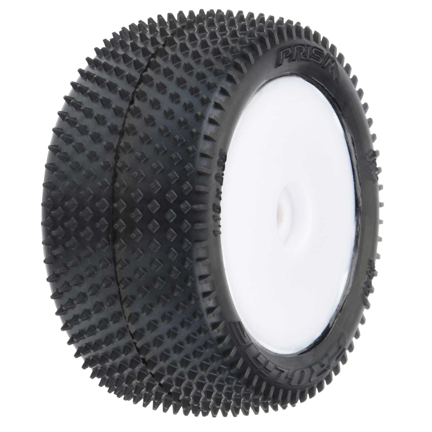 Pro-Line Mini-B Rear Pre-Mounted Prism Carpet Tire (White) (2) (Z3) #8297-13
